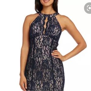 R&M Richards Halter Neck Evening Gown